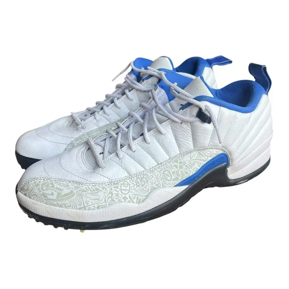 Nike Air Jordan 12 Low Golf White Game Royal Men’s Size 15 Golf Shoes Sneakers